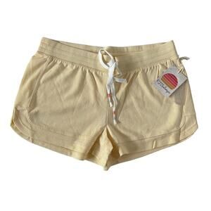 NWT PJ Salvage XS Sunshine Yellow Thermal Waffle Lounge Pajama Shorts #PQ29